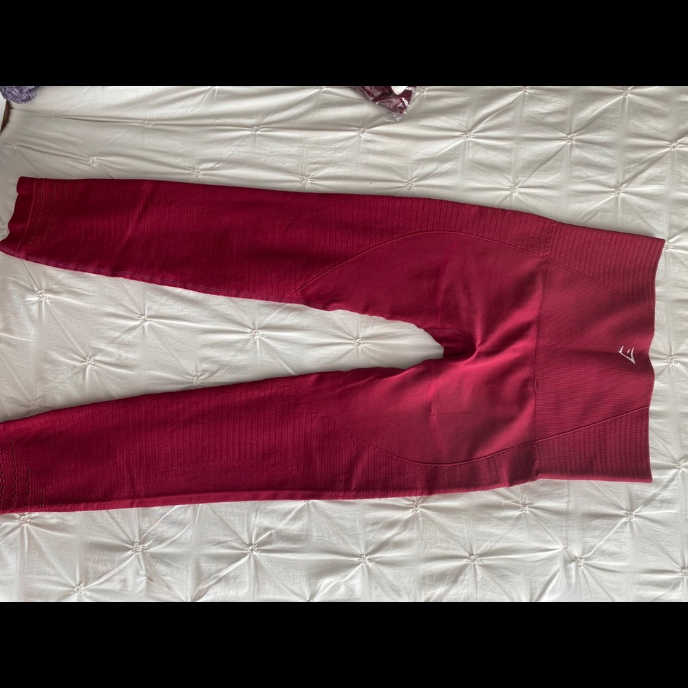 Gymshark burgundy workout pants